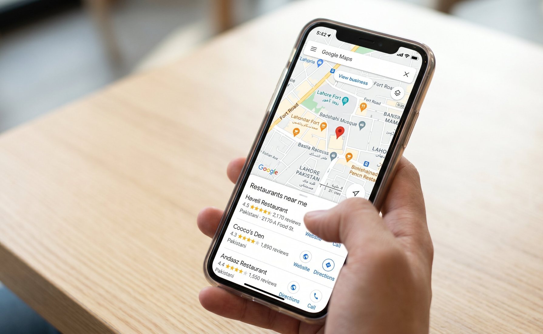 Google Maps local pack showing a Pakistani business ranking in the top three results after local SEO optimisation by ZaidSEO
